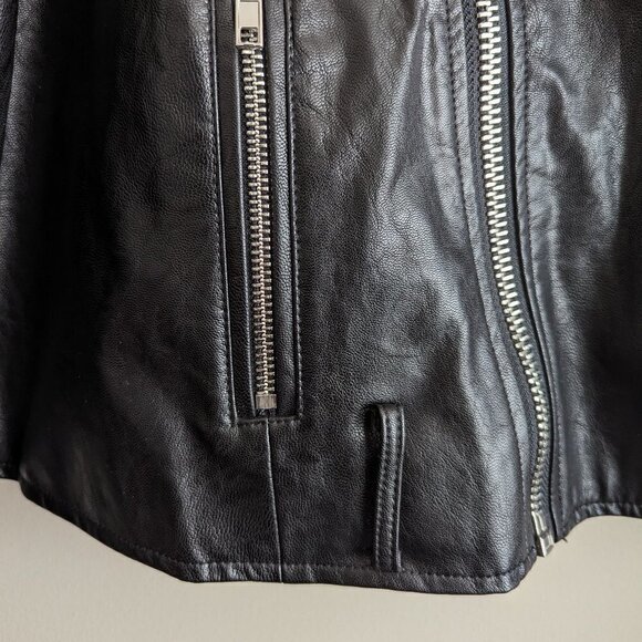Moto faux leather jacket with star studs - Picture 6 of 9